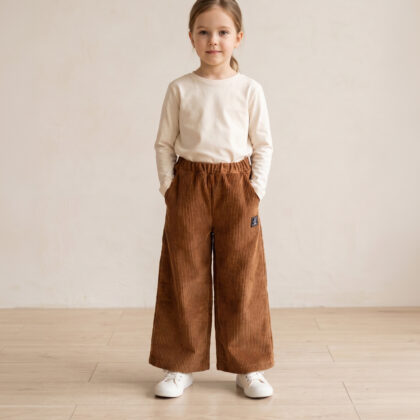 Detské menčestrové nohavice Loose Fit