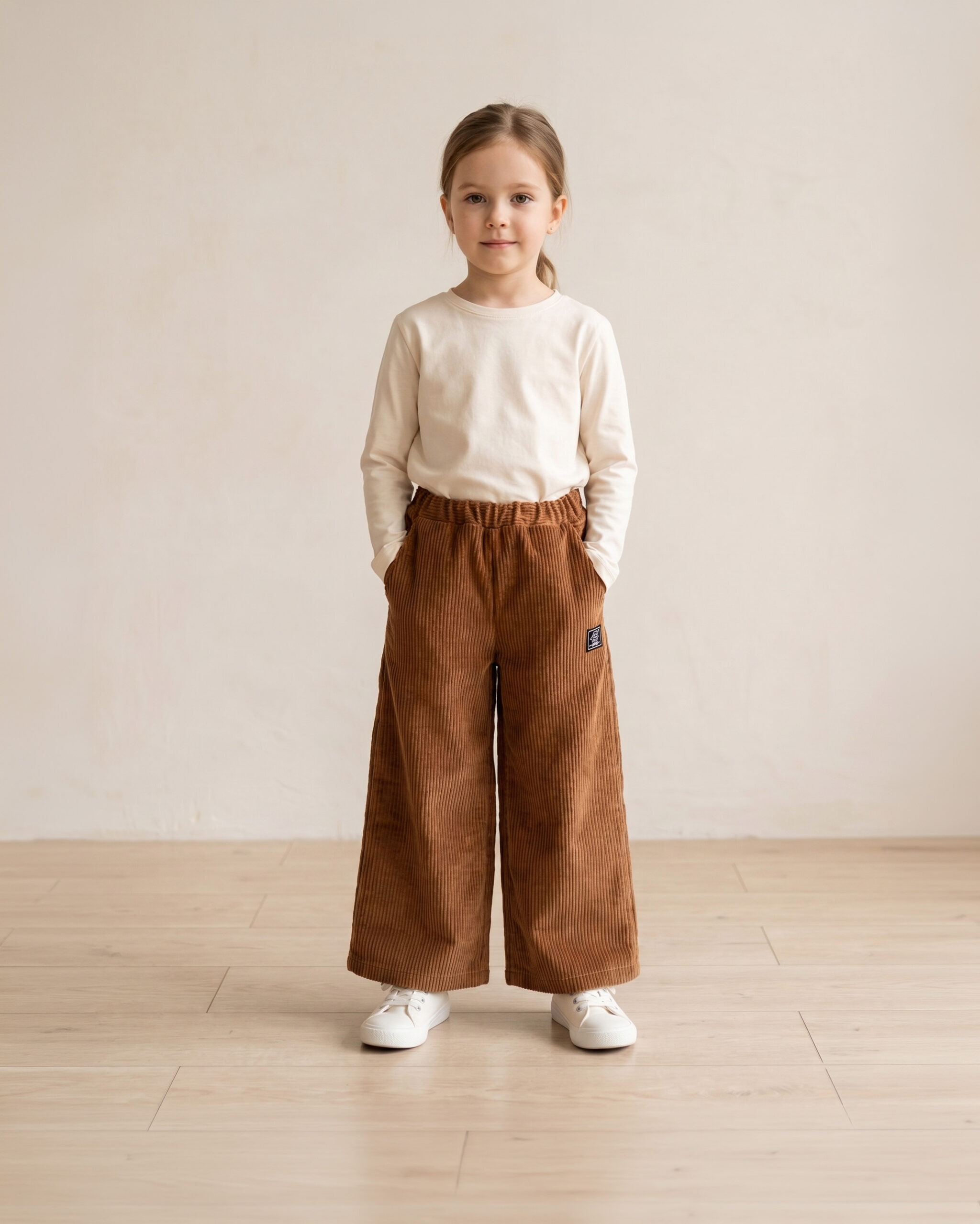 Detské menčestrové nohavice Loose Fit