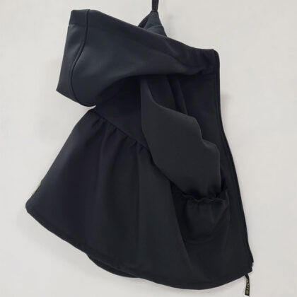 Detský funkčný softshell kabátik - čierny
